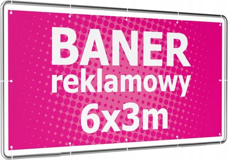 Mocny Baner Reklamowy, Banery, Plandeka 600x300cm