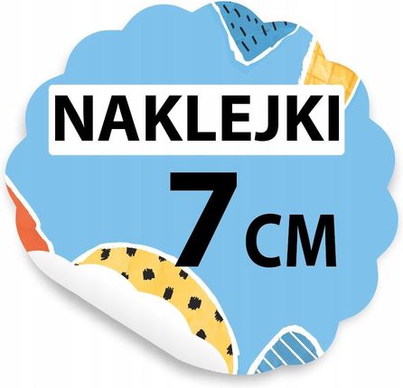 Naklejki, Etykiety Z logo Firmy Wlepki 7cm 100szt
