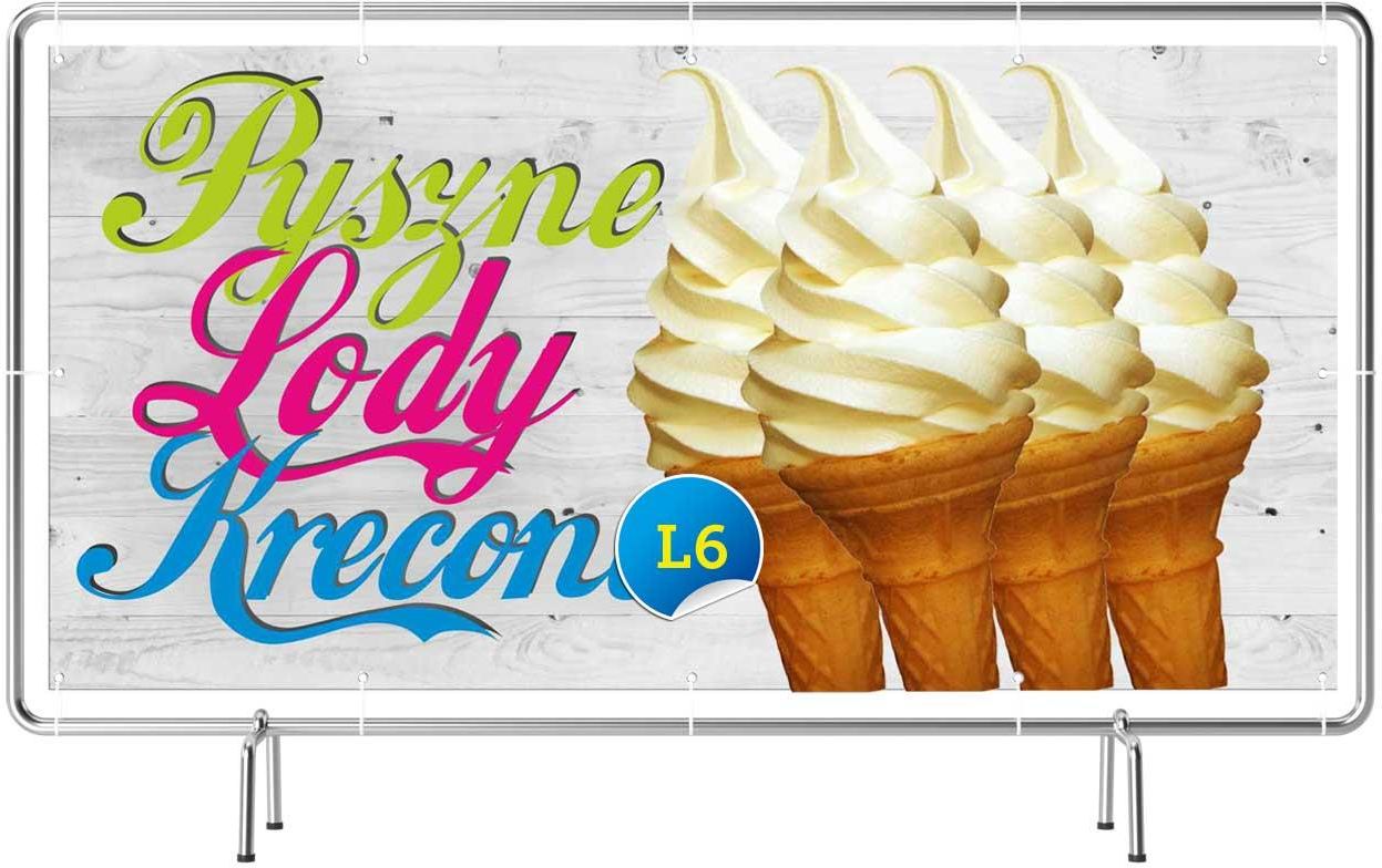 Gotowe Baner Reklama 2mx1m -Lody Kręcone Włoskie - Ceny i opinie - Ceneo.pl