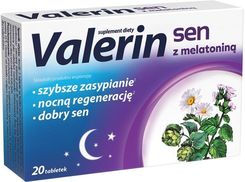 Zdjęcie Tabletki Valerin Sen Z Melatoniną 20 szt. - Węgrów