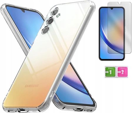 Martech Etui 2Mm Do Samsung Galaxy A34 5G Case Szkło 9H
