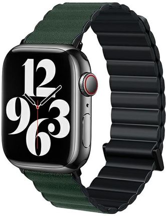 Beline Pasek Apple Watch Magnetic Pro 42/44/45/49Mm Czarno/Zielony Black/Green Box