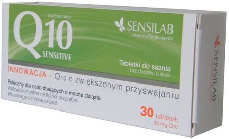 Sensilab Q10 Sensitive Tabletki do ssania na krwawienie dziąseł paradontoza 30tabl do ssania
