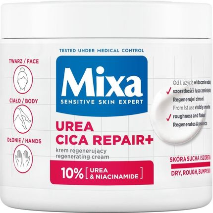 Mixa Urea Cica Repair+ Regenerujący krem do twarzy, dłoni i ciała 400ml