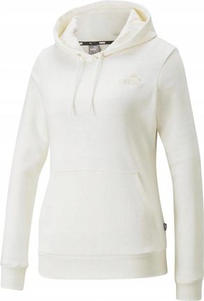 L Bluza damska Puma Ess+ Embroidery Hoodie Tr biał