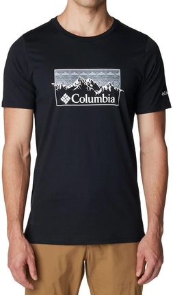 Męska Koszulka z krótkim rękawem Columbia Csc Seasonal Logo Tee 1991036018 – Czarny
