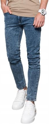 Spodnie męskie jeansowe Skinny Fit nieb P1062 M