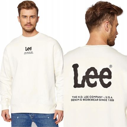 Lee Logo Loose Męska Bluza Klasyczna Nadruk XL