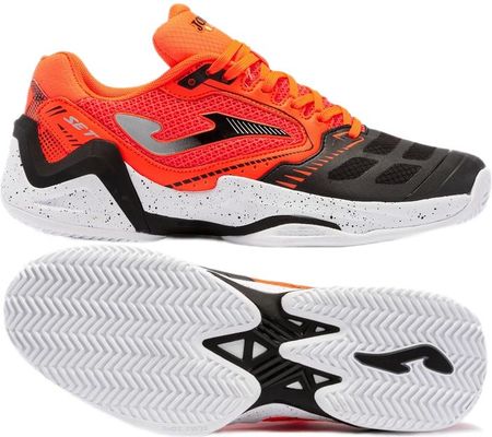 Buty sportowe męskie do tenisa i squasha Joma TSETW2308C  czarne/pomarańczowe (45)
