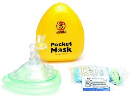 Laerdal Pocket Mask Z Wlotem Tlenu Oraz Paskiem Na Głowę 830011