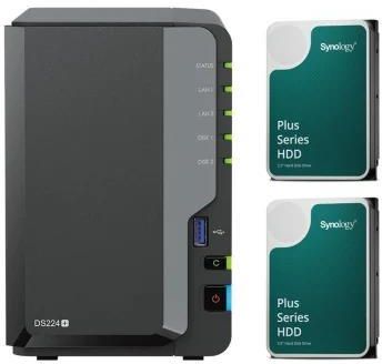 Synology DS224+ (2x 8TB HDD HAT3300 Plus) (DS224+WZESTAWIE2XHAT33008T)