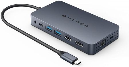 Hyper HyperDrive Duel HDMI 10-in-1 Travel Dock for M1 MacBook (HDM1HBUGL)