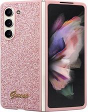 Guess Etui Hardcase Glitter Script Do Samsung Galaxy Z Fold5 Różowe - zdjęcie 1