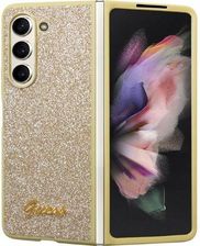 Guess Etui Hardcase Glitter Script Do Samsung Galaxy Z Fold5 Złote - zdjęcie 1