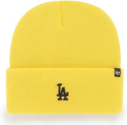 Czapka zimowa 47 Mlb Los Angeles Dodgers Base Runner 47 Cuff Knit B-Brnck12Ace-YE – Żółty
