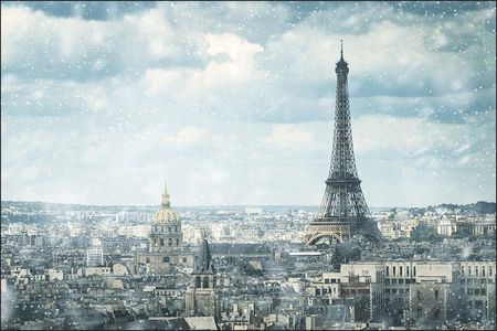 Muralo Paryż Wieża Eiffla 90x135