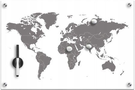 Zeller Tablica Magnetyczna World Mapa Świata Memo