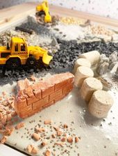 Zdjęcie Fabryka Małego Odkrywcy Panel Plac Budowy Z Kartami Edukacyjnymi Nakładka Na Stolik Flisat/Pojemnik Trofast - Strumień