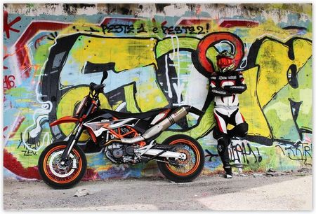 ZeSmakiem 104x70 Motocykl Grafiti