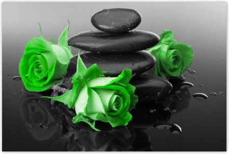 ZeSmakiem Zielone Kwiatki Róży