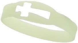 Bransoletka silikonowa z krzyżem. Fluorescencyjna