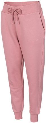 Spodnie dresowe damskie joggery z kieszeniami 4F H4Z22-SPDD350 różowe (XL)