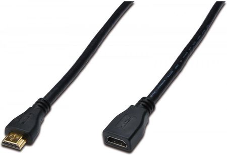 ASSMANN Przedłużacz HDMI Highspeed Ethernet V 1.4 3D GOLD A M/Ż 2m (AK-330201-020-S)