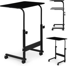 Zdjęcie Stolik na laptopa z kółkami biurko dostawiane do fotela kanapy - czarne - Sułkowice