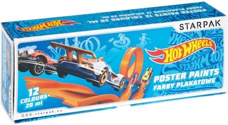 Starpak Farby Plakatowe Hot Wheels 12 Kolorów