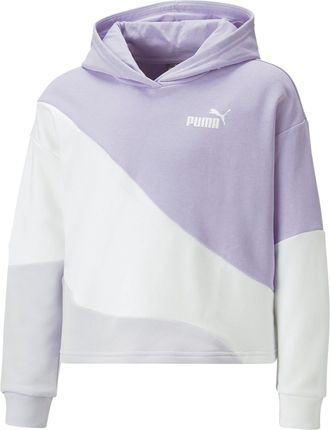 Bluza z kapturem dziewczęca Puma POWER CAT TR fioletowa