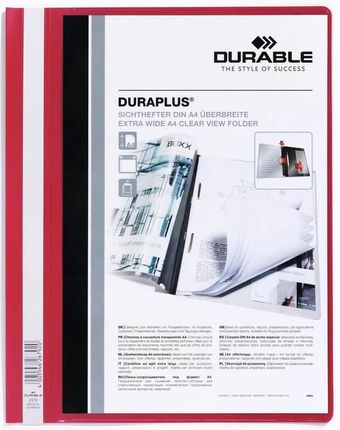 Durable Duraplus Skoroszyt Prezentacyjny A4+ Czerwony