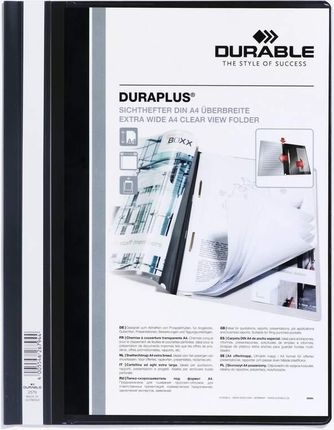 Durable Duraplus Skoroszyt Prezentacyjny A4+ Czarny