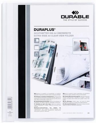 Durable Duraplus Skoroszyt Prezentacyjny A4+ Biały