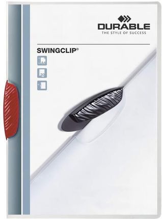 Durable Swingclip 30 Skoroszyt Zaciskowy A4 Czerwony