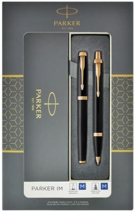 Parker Zestaw Im Core Black Gt Długopis 1931666 + Pióro Wieczne 1931645 W Pudełku Prezentowym