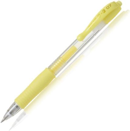 Pilot Długopis Żelowy Pastelowy Żółty G-2 Pastel