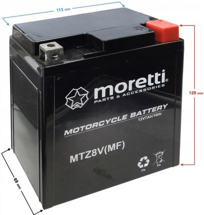 Moretti Akumulator Żelowy Honda Forza Nss 125 Pcx 150 Mtz8V