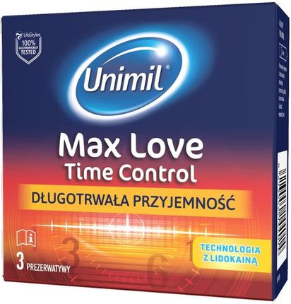 Unimil Max Love Time Control prezerwatywy 3szt.