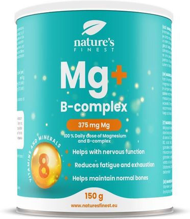 Nature S Finest Mg+B Complex Suplement Diety Z Mangezem I Witaminami Grupy B 150G