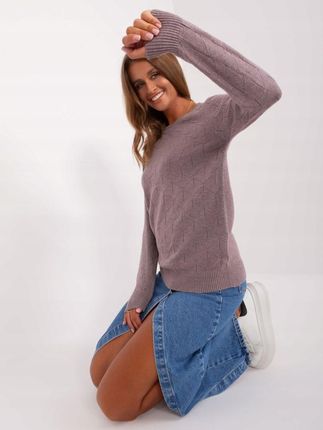 Sweter damski klasyczny basic fioletowy