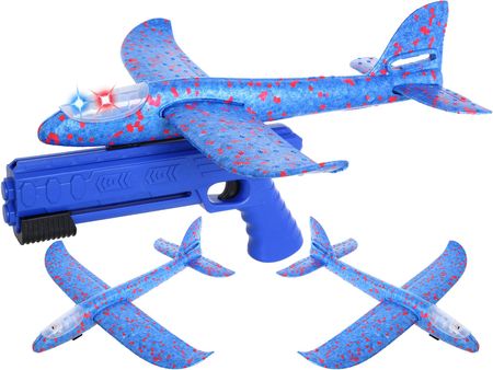 Pegaz Toys Wyrzutnia Samolotów Pistolet Na Samoloty Led Niebieski