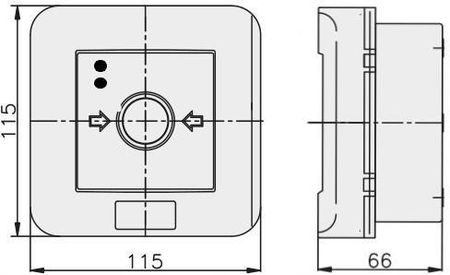 Elektromet Przycisk Ppoż N T 4 Tory Prądowe 12A R-Z Samoczynny Diody Czerw Ziel 230V Ac Ppwp-4S A (904412) - zdjęcie 2