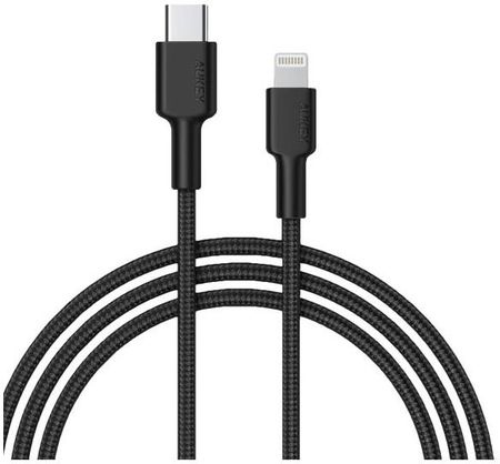 Kabel przewód USB TYP-C - Lightning / iPhone 180cm Aukey nylonowy oplot (CB-CL4)