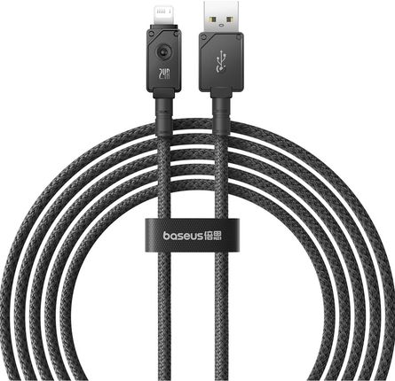 Kabel USB - Lightning Baseus Unbreakable 2.4A 480Mb/s 2m - czarny