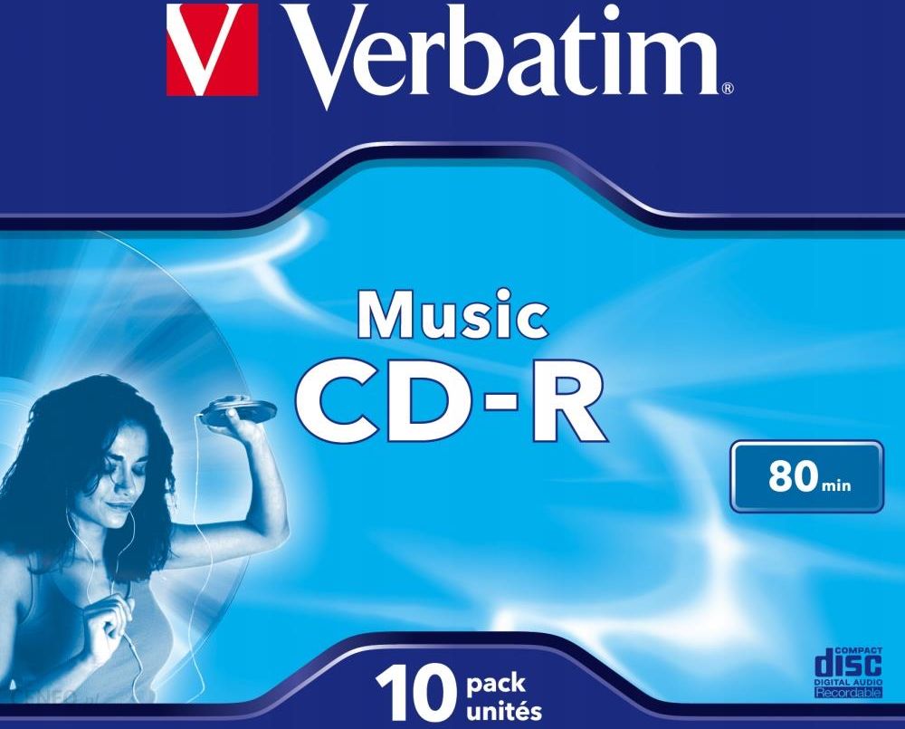 Verbatim CD-R AUDIO 80min (Jewel Case 10) MUSIC LIFE PLUS (43365)