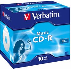 Verbatim CD-R AUDIO 80min (Jewel Case 10) MUSIC LIFE PLUS (43365) - Nośniki danych