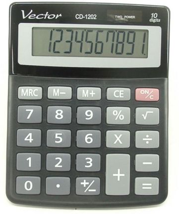 Vector Kalkulator Cd-1202 Blk 10-Cyfrowy Czarny (KAP456)