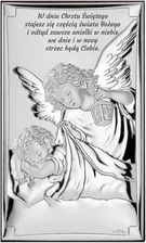 Valenti Obraz Anioła Stróża Srebrny Nowoczesny Z Latarenką | Rozmiar: 12X20 Cm Sku: Vl81378S2/4Xl