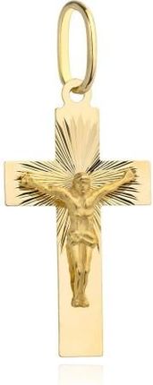 Gese Złoty Krzyżyk Z Jezusem W Diamentowanej Oprawie (Gramatura: 1.40)