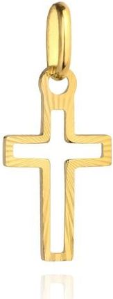 Gese Złoty Krzyżyk Diamentowany Mały Pr. 585 (Gramatura: 0.52)